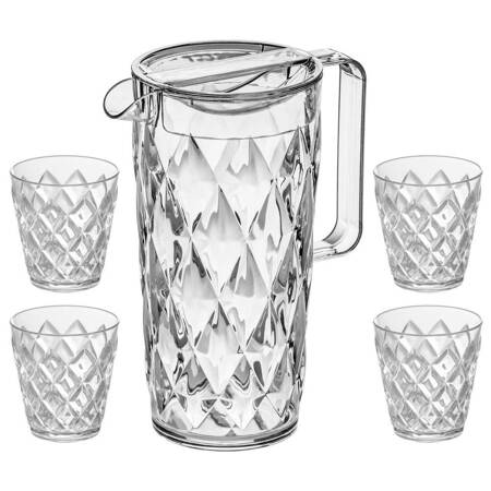Carafe Crystal with 4 Cups
