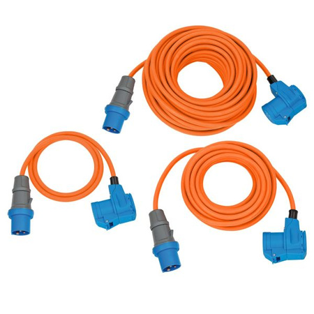 Extension Cable Camping CEE-CEE/Schuko, 25 m orange