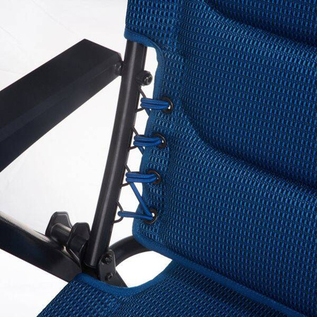 FF Kollektion HighQ Comfortable Blueline krzesło kempingowe jasnoniebieskie - 140 kg