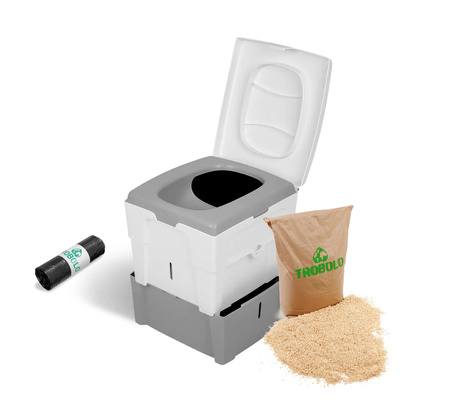 TROBOLO WandaGO Starter Kit – separating toilet, 25 l litter and 6.5 l bags