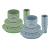 Tableware Set Blomster 16 Pcs. Natur Blatt green