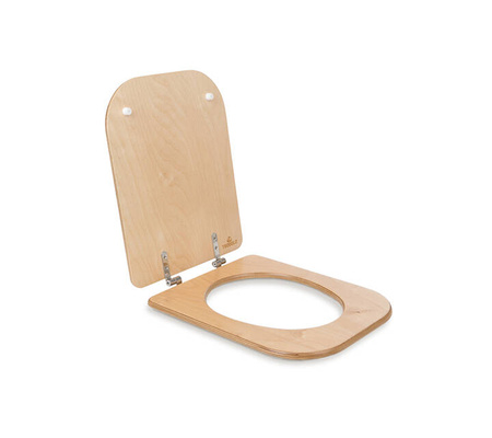 TROBOLO separator moczu biały z drewnianą deską sedesową - wkład do toalety kompostującej DIY