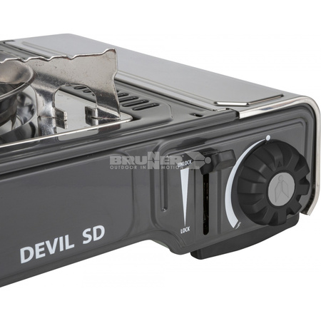Brunner Devil SD NG cartridge gas stove - 1 burner 2.2 kW, flame failure device, piezo ignition, carry case