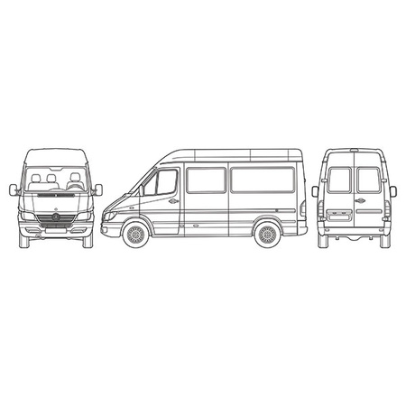 Interior thermal screen for cab windows Mercedes Sprinter 1997–1999