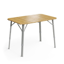 Dometic GO Compact Bamboo Camp Table with Adjustable Height