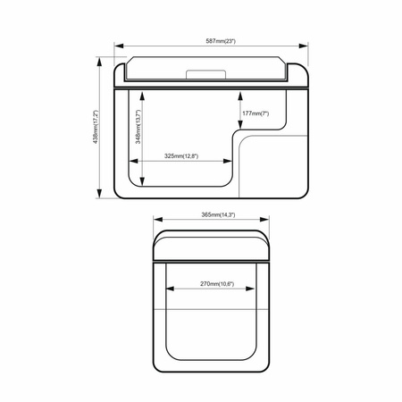 Lodówka kompresorowa Yolco LX40BLUE 37l Niebieska