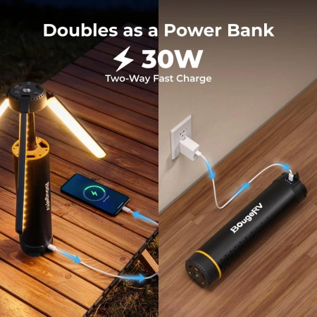 BougeRV Telescopic Camping Light, 15600mAh
