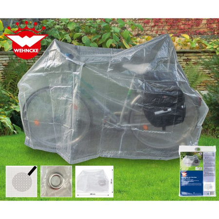 Pokrowiec foliowy przeciwdeszczowy na rower 230x120 cm z oczkami