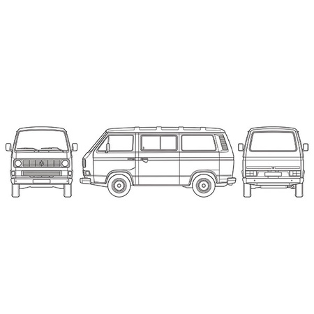 Interior thermal screen for cab windows Volkswagen T2 / T3