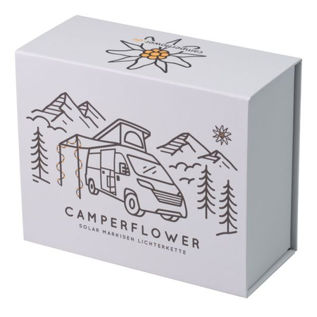 Camperflower Lampki solarne LED 10m na markizę kempingową