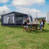 Przedsionek dmuchany do przyczepy CAMPTECH Jade Air 11 - obwód 900-925 cm, Camptex All Season, 2 okna, pompka w zestawie