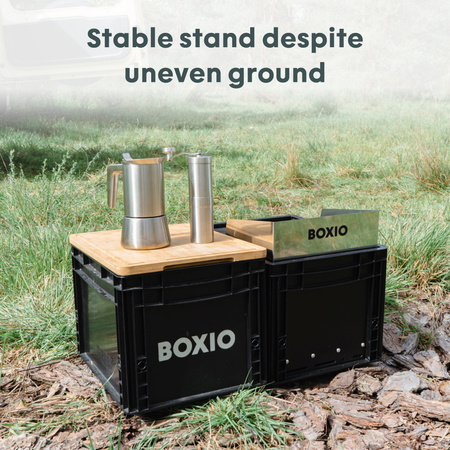 BOXIO COOK - stainless steel gas stove in a 40 x 30 x 28 cm Eurobox