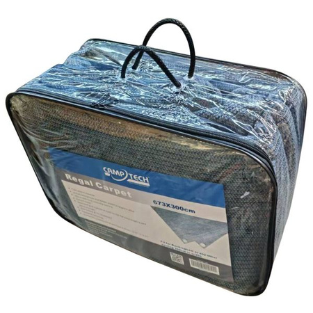 CAMPTECH Rubin Air awning carpet - 300 x 300 cm, PE-HD polyethylene, blue and grey, 10.8 kg