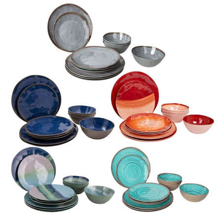 Tableware Set Halo, 12 Pcs., aqua