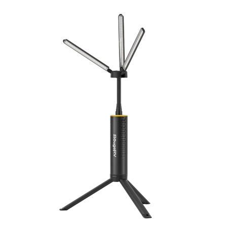 BougeRV Lampa kempingowa teleskopowa LED 3000 lm 15600 mAh - do 168 cm, IPX5, powerbank