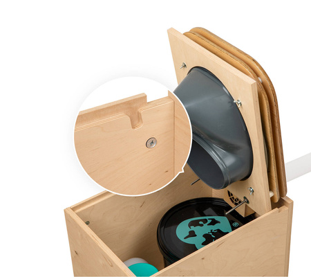 TROBOLO TeraBlœm - wooden composting toilet with urine separation, kit with wooden seat