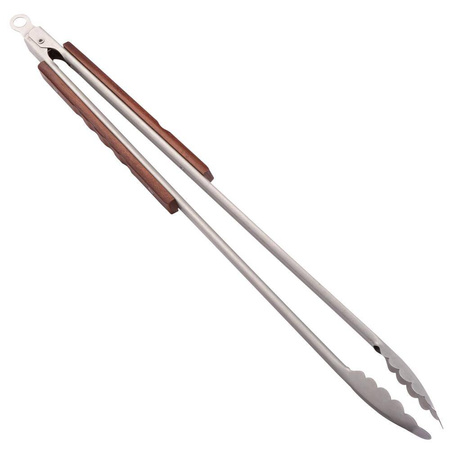 BlueCraft szczypce do grilla XXL 56 cm - stal nierdzewna, drewniany uchwyt, blokada