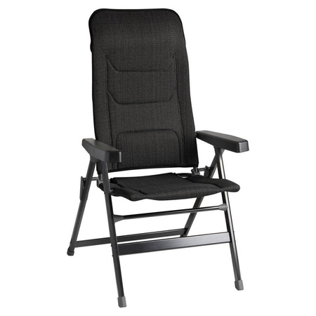 Brunner Rebel Pro S camping chair dark grey - aluminium, 5-position backrest, 3D fabric, 150 kg load