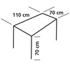 Składany stół aluminiowy Chambery marki EuroTrail z bambusowym blatem, 110 cm