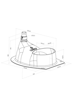 TROBOLO urine diverter grey - insert for DIY composting toilet