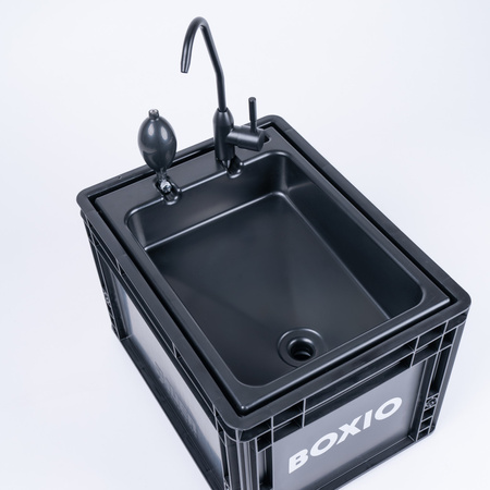 BOXIO WASH PLUS - mobilna umywalka Eurobox z prysznicem, lusterkiem i kulkami czyszczącymi