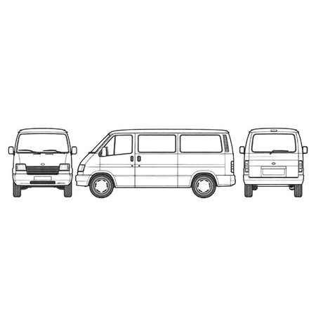 Wewnętrzna osłona termiczna szyb kabiny Ford Transit 1998–1999