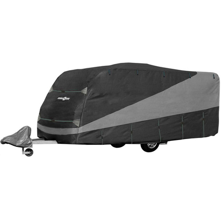 Pokrowiec na przyczepę kempingową Brunner Design 12M 700-750 cm - 750 x 250 x 220 cm, 4-warstwowa włóknina, oddychający