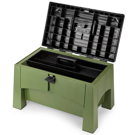Yolco taboret ze schowkiem ST2 27,6 l, do 200 kg, zielony