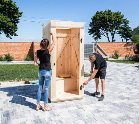 TROBOLO KitaBœm - wooden cabin with composting toilet and child toilet with 300 l composter