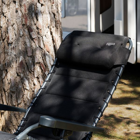 Crespo Fotel Leżak Ergonomiczny Składany Air-Deluxe Oddychający Czarny