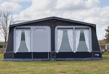 CAMPTECH Diamant Air 21 inflatable seasonal awning - circumference 1150-1175 cm, Camptex All Season, 6 windows