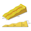Raptor 3-step levelling ramp for motorhomes and caravans, 4 / 7 / 10 cm, yellow