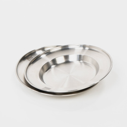 BOXIO PLATE - 2 talerze kempingowe ze stali nierdzewnej SUS304, Ø 21,2 cm