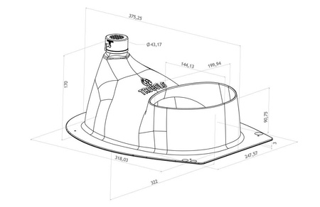 TROBOLO urine diverter grey - insert for DIY composting toilet