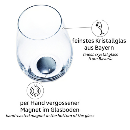 SILWY magnetyczne kryształowe szklanki LONGDRINK